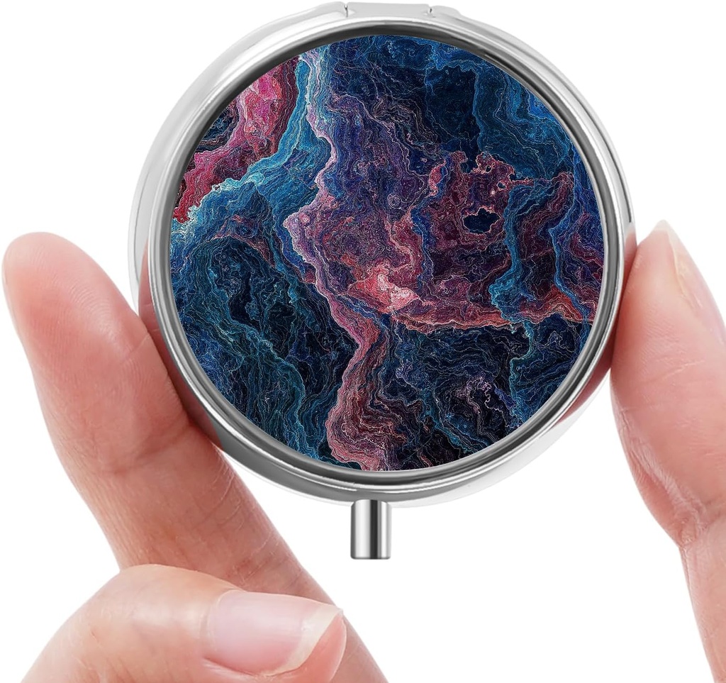 ミニピルボックス、小さなピルボックス、ポータブルピルボックス、ビタミン、医薬品、魚油、サプリメント(テクスチャ)のためのかわいいピルオーガナイザー