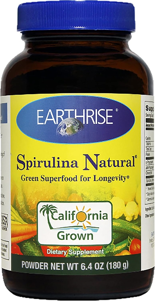 EARTHRISEのSpirulinaの粉180グラム、0.01ポンド