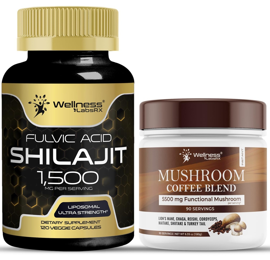 ウェルネスLABSRXシラジットピュアヒマラヤカプセル15,000mg - キノココーヒーブレンド
