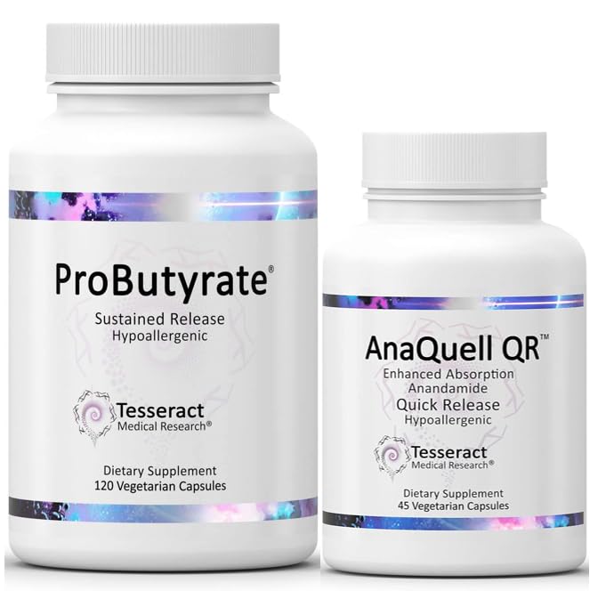 Tesseract の医学の研究の ProButyrate の腸の健康の補足、酪酸の複合体及び AnaQuell QR、圧力救助及び気分サポート補足