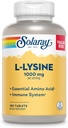 SOLARAY L-Lysine、フリーフォーム1000mg、ビタミンC 1,000mgと亜鉛25mg、値サイズ、ラボ検証、60日間保証、60サービング、180錠のエッセンシャルアミノ酸免疫サポートサプリメント
