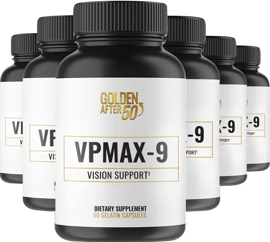 50 VpMax-9の後の金 - 目のビタミン、Lutein、LycopeneおよびBilberryのエキスが付いている視力心配そして酸化防止の補足- 6本のびん