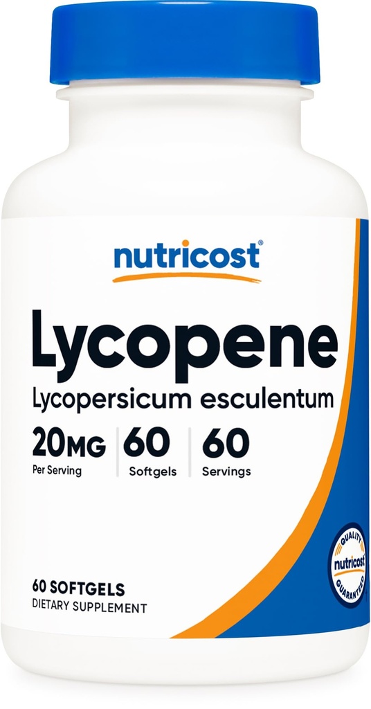 Nutricost Lycopene (20mg) 60 Softgels - グルテンフリー、非GMO