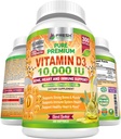 エキストラバージンオリーブオイルとフレッシュヘルスケアビタミンD3 10000 IU(250mcg) - 免疫サポート - 300 関節、骨、筋肉、気分の健康のためのSoftgels - 非GMOビタミンDサプリメント