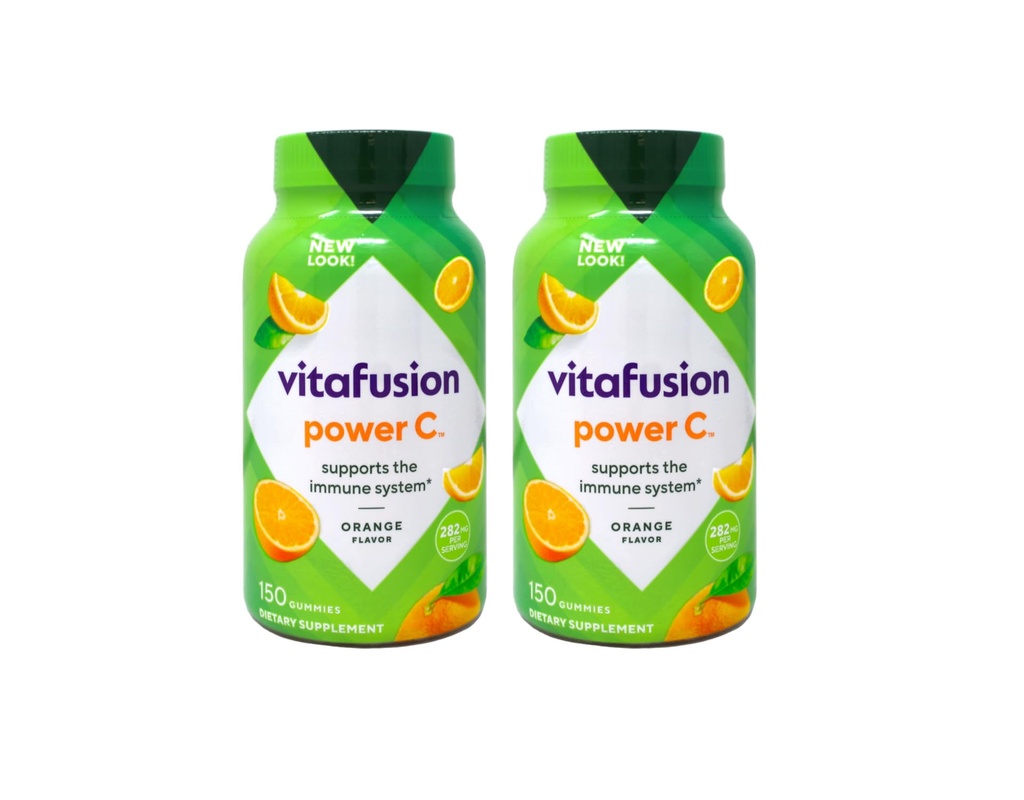 Vitafusion力Cの大人のビタミンのGummy、免疫サポート、自然なオレンジ150のea (2のパック)