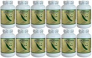 Lecithin 1200mg, 200 Softgels (12 Pack)