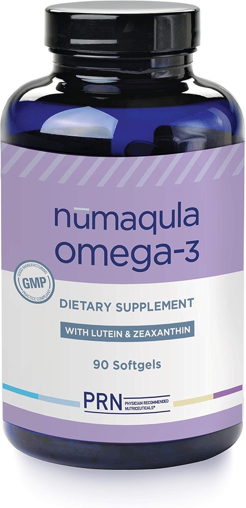 PRN nūmaqula Omega 3 Supplement - 90 Softgels, 30-Day Supply - Re-Esterfied Omega 3 Triglyceride Form with 1400mg DHA, 400mg EPA, Lutein & Zeaxanthin for Macular & Retinal Support