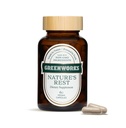 Greenworks Nature's Rest Melatonin無料睡眠補助金 - Ashwagandha&Valeian Rootと有機ハーブサプリメント - ビーガンカプセル、60カウント。