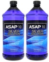 アメリカンバイオテクノロジーラボ ASAP 10 PPM シルバーソル 免疫システムサポート | 32 Oz Totalling 64 Ozの2パック