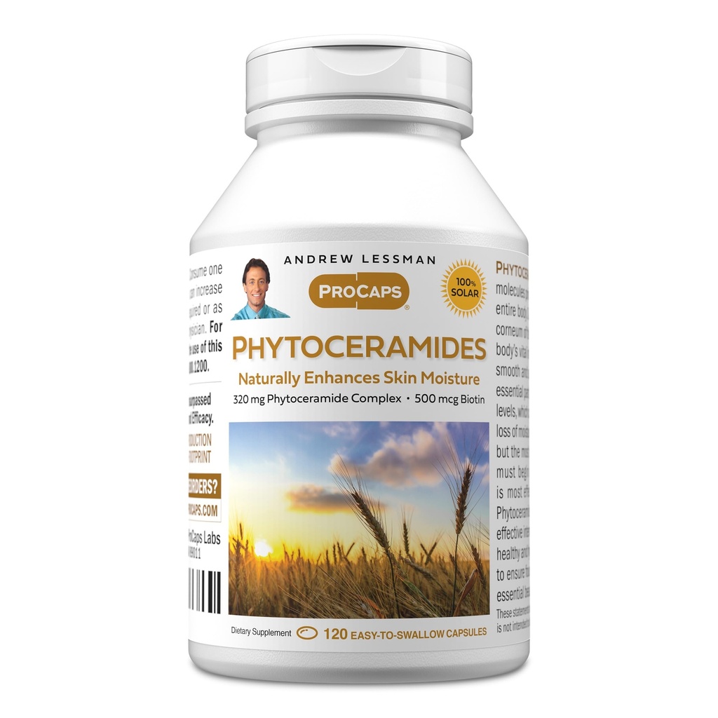 Biotin 120 Softgels - 皮膚のバイタルナチュラル内部保湿剤 - とANDREW LESSMAN Phytoceramides。 自然に柔らかく、滑らか、放射性皮を高めます。 添加物無し。 ソフトジェルを飲みやすく
