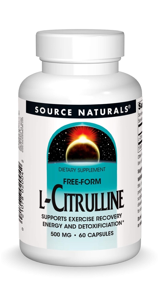 源のNaturals L-Citrline - 練習の回復、エネルギーおよび解毒*、500のmg - 60のカプセルを支えて下さい