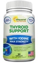 アイオジン(180カプセル)とASquared Nutrition Premium Thyroidサポートサプリメント - ベストハーブ&ビタミンコンプレックスピルw / B12、アッシュワガンダ、ブラッドダーラック&ケルプ - ヘルシーなホルモン&エネルギーのためのヘルパー