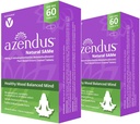 Azendus Mood 400mg 2-Boxes の S-Adendosylmethionine butanedisulfonate (SAM-e) 120 Enteric コーティングされたタブレット - ビーガン, グルテンフリーグルテン, 大豆無料