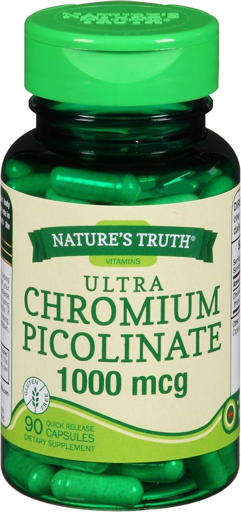 Nature's Truth Ultra Chromiumピコリン酸1000 mcgクイックリリースカプセル - 90 ct、2のパック