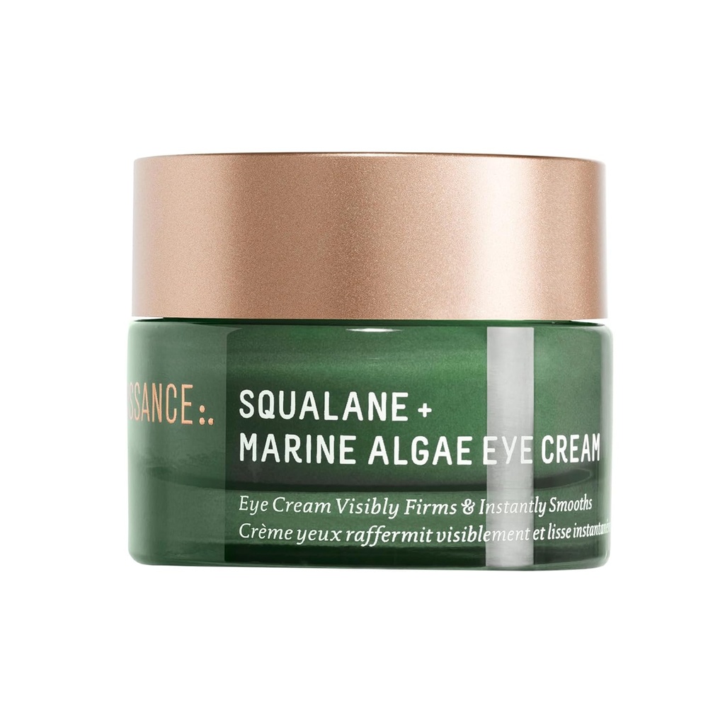 BIOSSANCE Squalane および海洋の Algae の目のクリーム-良いライン、しわおよびパフィシーのための目のクリームの下で老化する反老化 - Hyaluronic の酸およびParacress のエキスが付いている水和及び持ち上がる方式- 0.5 オウンス