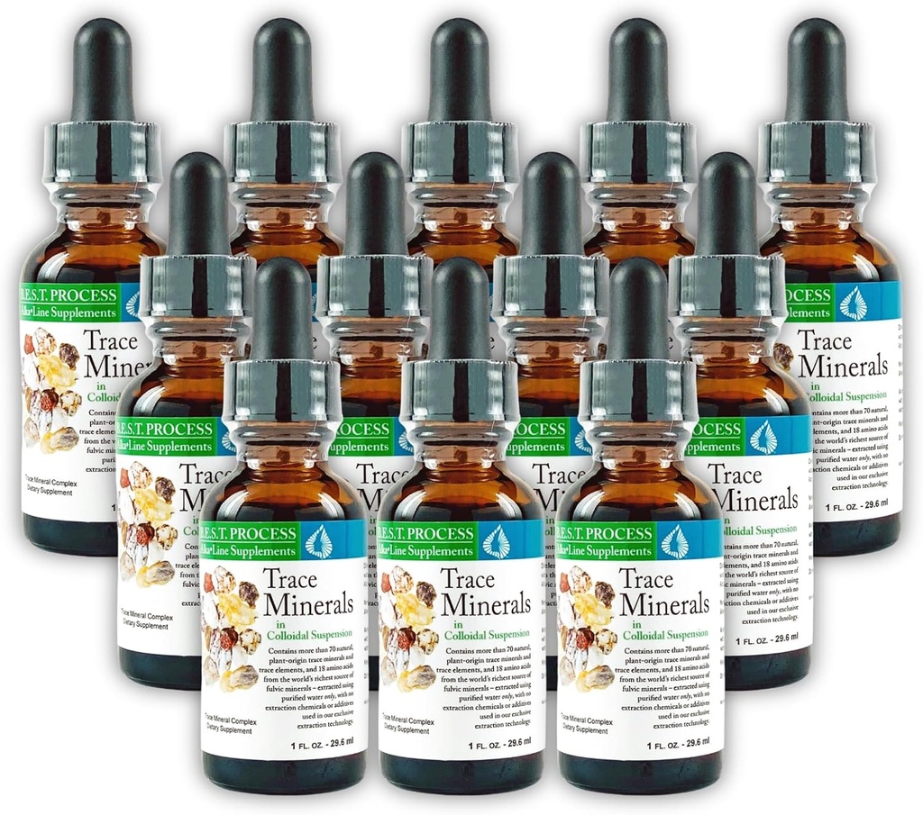 コルイダルサスペンション(12パック)モルターヘルスシステムベストプロセスアルカリ - Nutrient Dense Trace Elements、Fulvic Minerals&Amino Acids