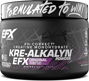 EFX Sports Kre-Alkalyn EFXパウダー | pH 補正クレアチン モノハイド パウダー サプリメント | 強度・筋肉の成長・性能 | 55 サービング(レインボーブラスト)