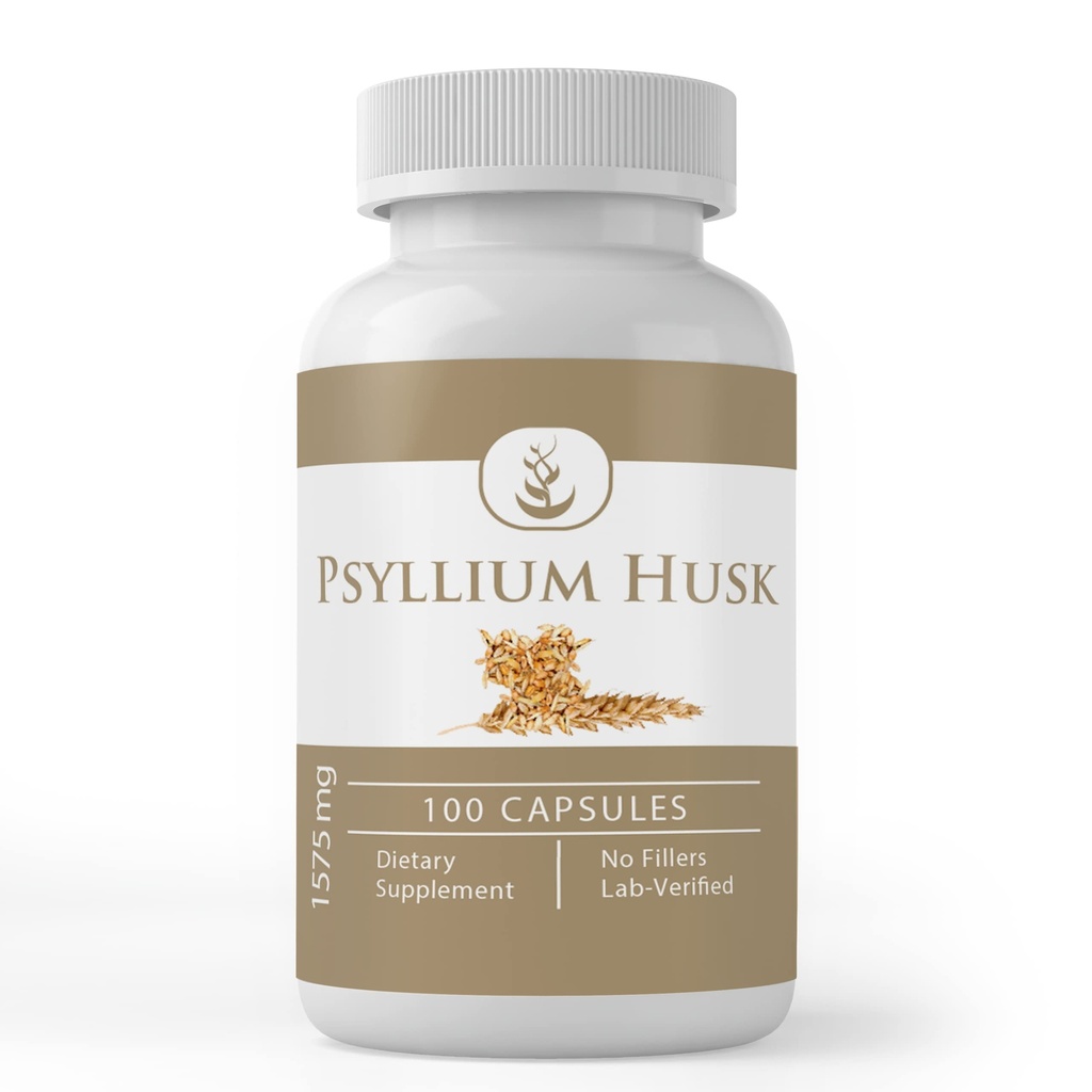 純粋な元の原料のPsylliumのカプセル(100のカプセル)繊維の粉の補足、添加物か注入口、実験室は確認しました