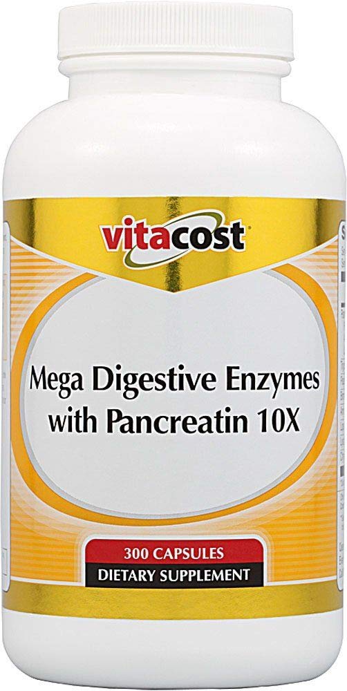 パンクレアチン10X - 300のカプセルが付いているVitacostメガ消化酵素