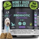 Googipet Probiotics for Dogs Digestive Health - Prebiotics and Probiotics Chews for Dogs Gut Health + Digestive Enzymes - Dog Probiotics for Yeast Itchy Skin Itchy Ears w/Papaya, Pumpkin, & Fiber