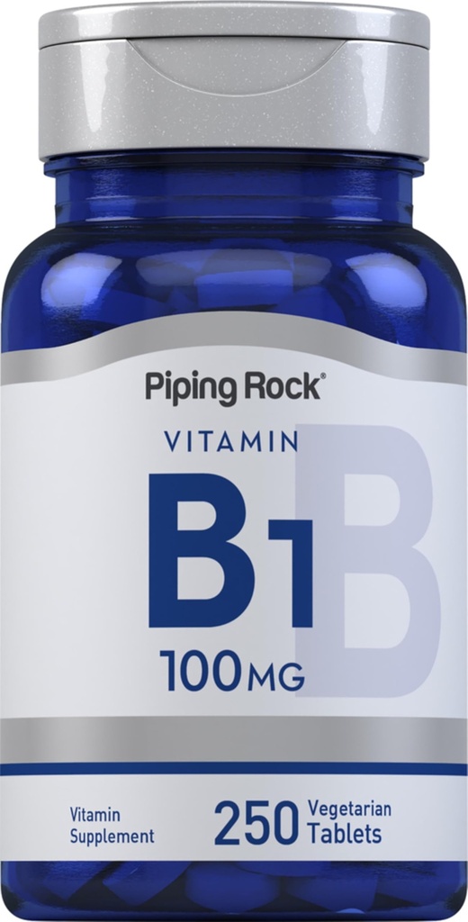 ピッピングロックビタミンB1 100mg | 250錠 | ティアミンサプリメント | ベジタリアン・非GMO・グルテンフリー