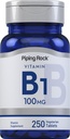 ピッピングロックビタミンB1 100mg | 250錠 | ティアミンサプリメント | ベジタリアン・非GMO・グルテンフリー