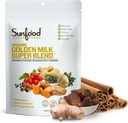 Sunfoods Golden Milk Super Blend - Superfood Golden Milk, Turmeric Powder, Superfood with Turmeric and Ginger, Black Pepper, Cinnamon & Cardamom, Turmeric Latte Powder, Vegan, USDA Organic - 6 oz
