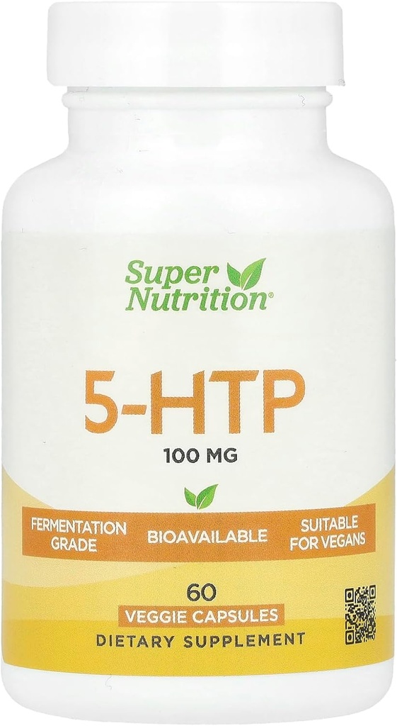 SuperNutrition 5-HTP、100 mg、60ベジギーカプセル