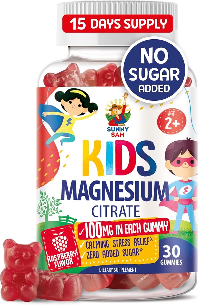 子供および大人のためのマグネシウムのグミー - 100mg - Calmのマグネシウムの咀嚼-気分及び筋肉サポートのためのマグネシウムのクエン酸塩のChewableの補足- 30のグミー