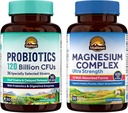 Vitalitown Probiotic + Magnesium Bundle (Pack of 2) | Probiotics 120 Billion (Item 1) & 6-in-1 Magnesium Complex (Item 2) | Gut, Bone, Muscle, Sleep Health | Vegan | 30 Capsules & 120 Capsules