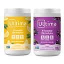 Ultima Replenisher Electrolyteパウダードリンクミックスバンドル - 砂糖フリー - レモンデとグレープ、90サービング - 水分補給パウダー - 6キー電解液とトレースミネラル - Ketoフレンドリー、非GMO