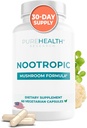 Nootropics脳の記憶および焦点の補足-ライオンのマネ、シタケ、チャガ、Reishiのきのこの粉-Bacopa MonnieriおよびGingkoのBilobaのエキス、60のカプセルとの認知の健康を改善して下さい