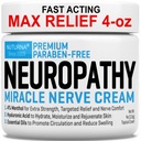 Neuropathy Nerveリリーフクリーム - プレミアムNerveクリーム3XアクションターゲティングリリーフとソーシングNerveコンフォート - 4%メンソールアルニカMSMと最大強度のフィートハンドレッグトース&バック - 大型4オズ