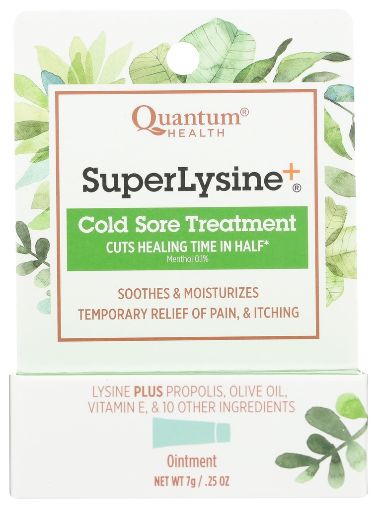 Quantum SuperLysine+ コールドソアトリートメント軟膏|痛み、燃え、かゆみを取り除きます|カットの治癒時間半|0.25 発