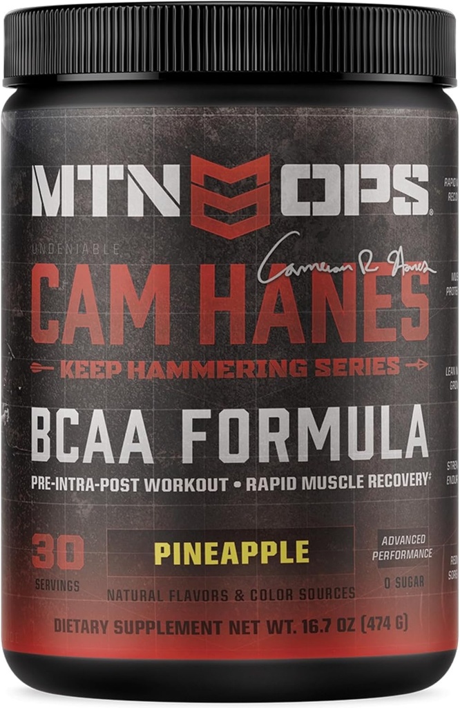 MTN OPS Cameron Hanes BCAAの粉はシリーズ、2:1のアミノ酸の急速な筋肉回復のための補足の粉及びゼロ砂糖及びグルテンフリーの修理を- 30Serving管保ちます