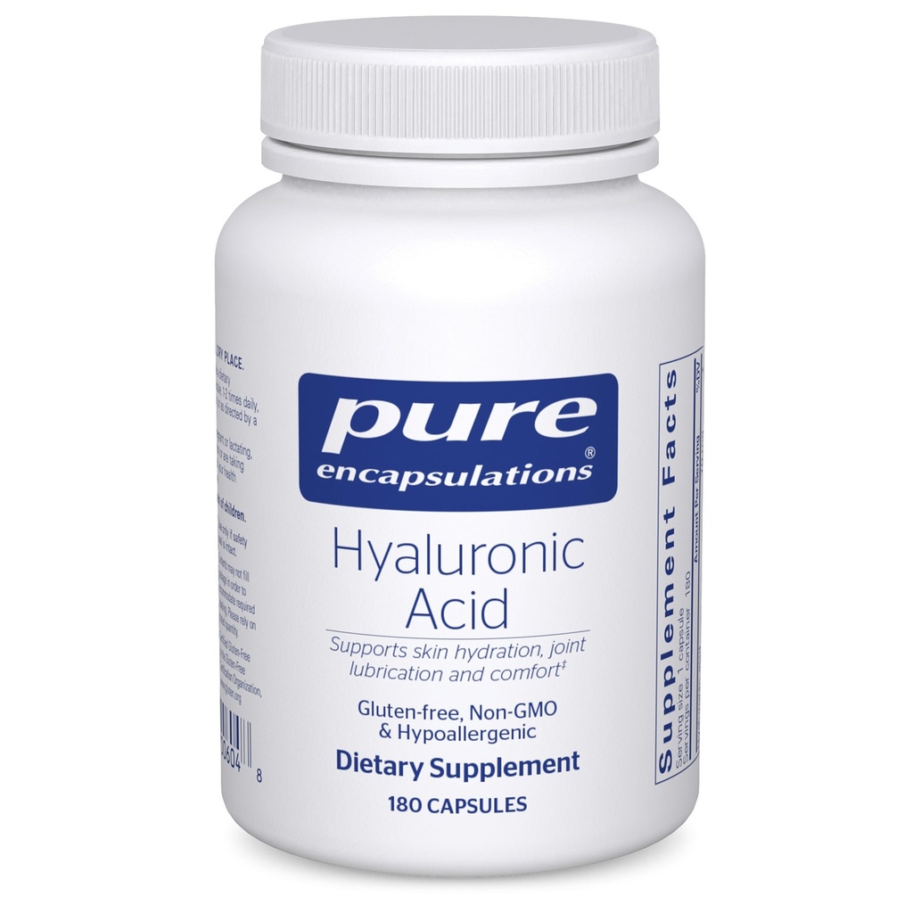 純粋なカプセル封入Hyaluronic酸 - 皮膚の水分補給、関節潤滑と関節の健康* - 効果的な吸収 - グルテンフリーグルテンフリー - ビーガン&非GMO - 180カプセル