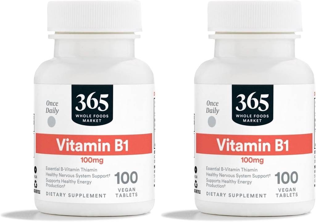 全食品市場、ビタミンB1 100Mg、100錠(パック2)による365