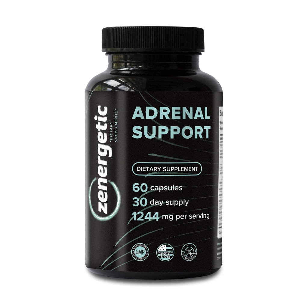 Adrenal サポート補足 │ Cortisol のマネージャー、Calm サポート、Ashwagandha、L-Tyrosine、Rhodiola Rosea及び聖バジル │ 60 丸薬非 GMO