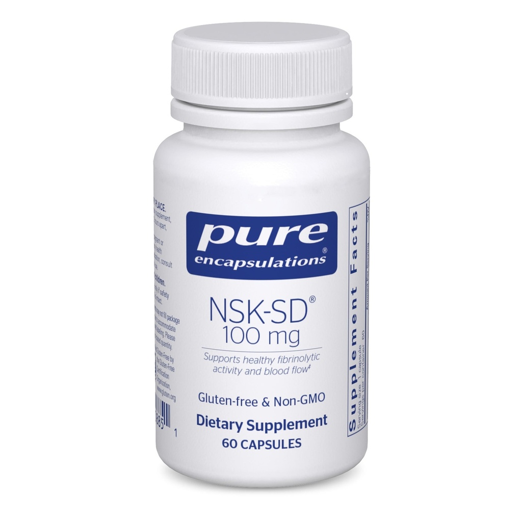 純粋なカプセル化NSK-SD - 100 mg Nattokinase - 正常な血循環のために - Fibrinolytic活動をサポート* -グルテンフリー&非GMO - 60カプセル