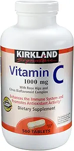 Kirkland Vitamin C with Rose Hips and Citrus Bioflavonoid Complex (1000 mg), 1000-Count ((1000mg Tablets))