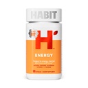 Habitエネルギーサプリメント(60カプセル) - 新しいルック、サポートエネルギー、警戒と焦点、自然カフェイン、ビタミンB&C、緑茶エキス、ビーガン、非GMOパック)