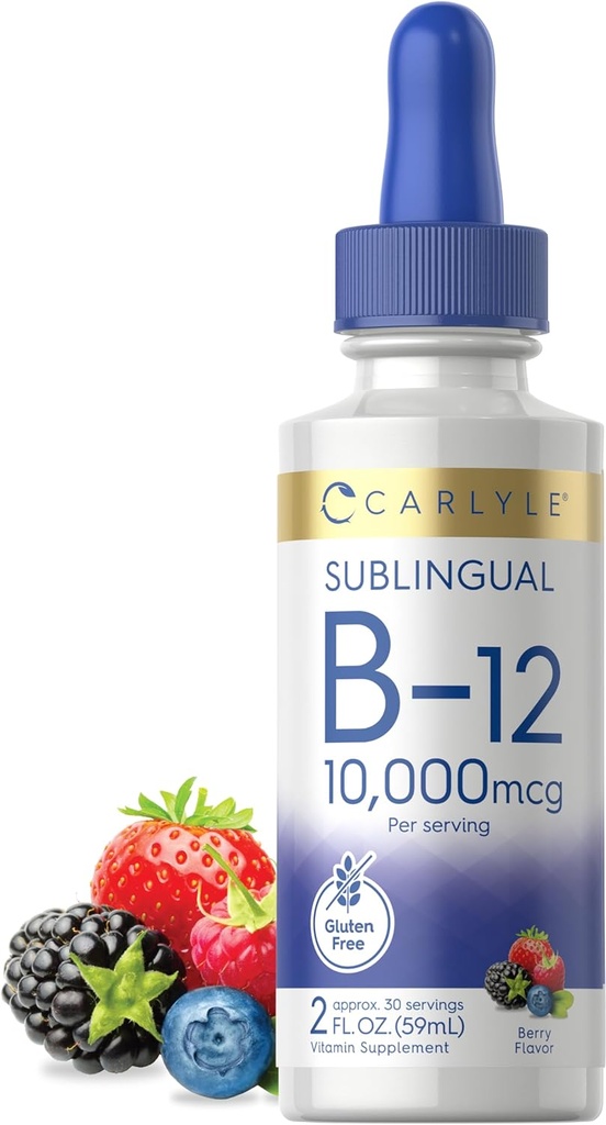ビタミンB12の皮下液体の低下 | 10,000mcg | 2 floz | ベジタリアン・非GMO・グルテンフリー