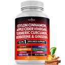 セイロンシナモン、ターメリック、Apple Cider Vinegar、Ginseng、アロエベラ、バナバ、ジンジャールート - 60カウント