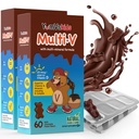 YUM-V'S - キッズマルチビタミンChewableチョコレートベア - 子供のためのマルチビタミン - 16ビタミン&ミネラル - D、亜鉛、C、B複合体を含むビタミン、60カウント(パッケージ2)