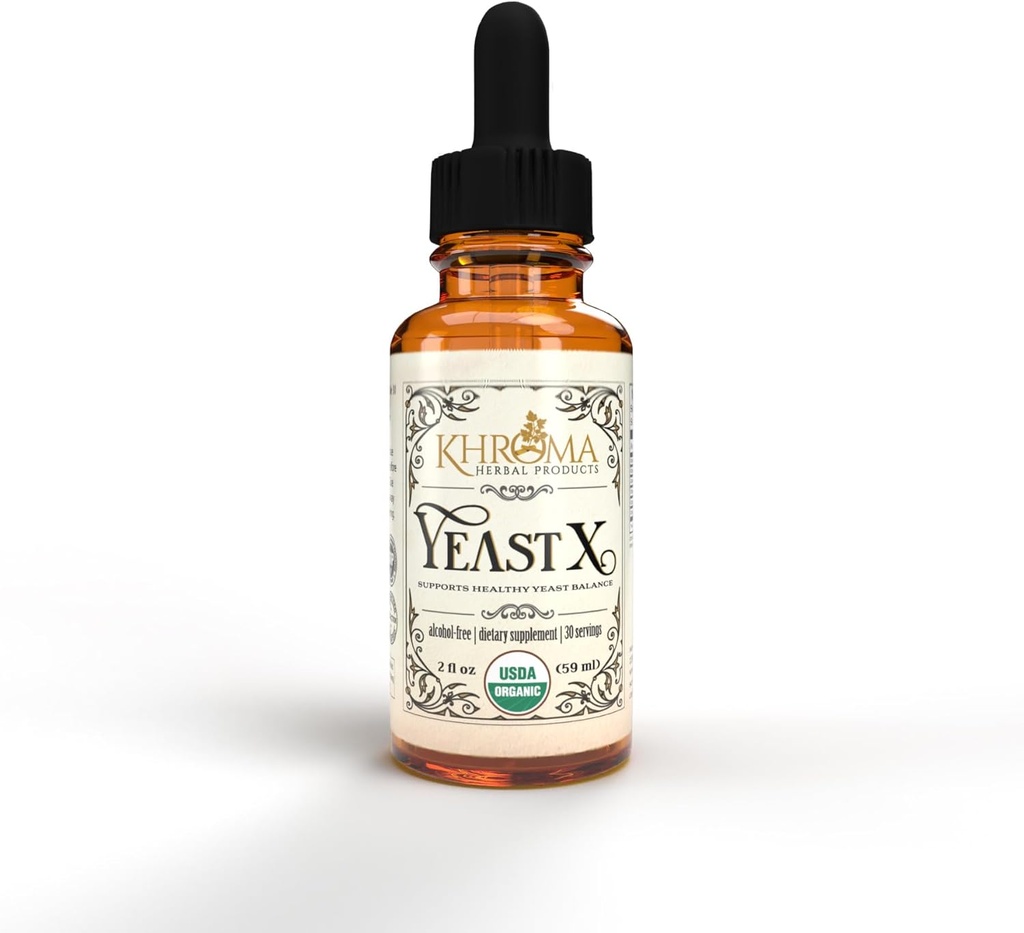 Khromaの草プロダクトイーストX -有機性イースト サポート- 2つのozガラスびんの30のサービング