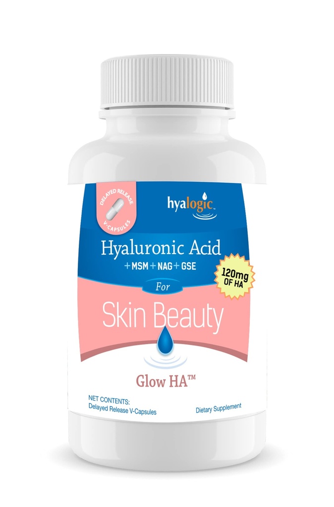 Hyalogic 120 Mg Hyaluronicの酸は-Releaseのカプセル-皮の補足w/Glucosamine MSM –ボディ健康の食糧補足w/ブドウの種のエキス–ビーガン及び非GMOの食事療法の補足(30の計算)