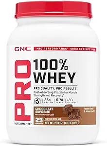 GNC のプロ パフォーマンス 100% の粘着性がある蛋白質の粉 2.0、筋肉強さおよび回復、クッキーおよびクリーム、25 のサービングのための速い吸収