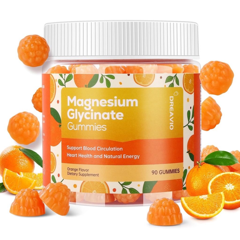90の計算のマグネシウムのGlycinateのグミー400mg w/Ashwagandhaの補足-砂糖の自由な亜鉛マグネシウムのGlycinateの補足の大人のオレンジ味のためのAshwagandhaのグミー