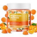 90の計算のマグネシウムのGlycinateのグミー400mg w/Ashwagandhaの補足-砂糖の自由な亜鉛マグネシウムのGlycinateの補足の大人のオレンジ味のためのAshwagandhaのグミー