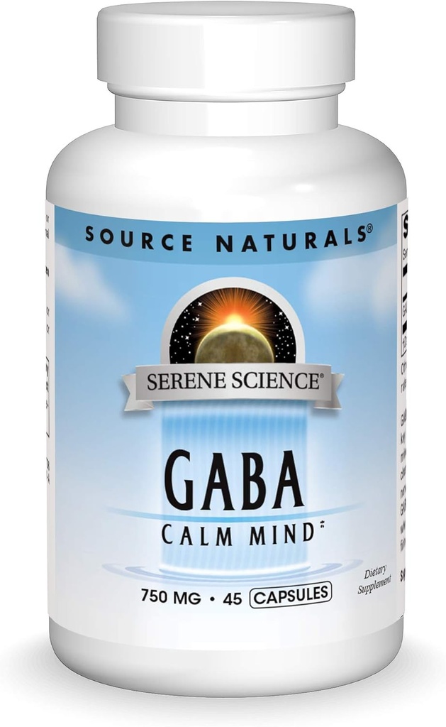 源のNaturalsのSereneの科学GABA、カルムの心のための、750mg - 45のカプセル